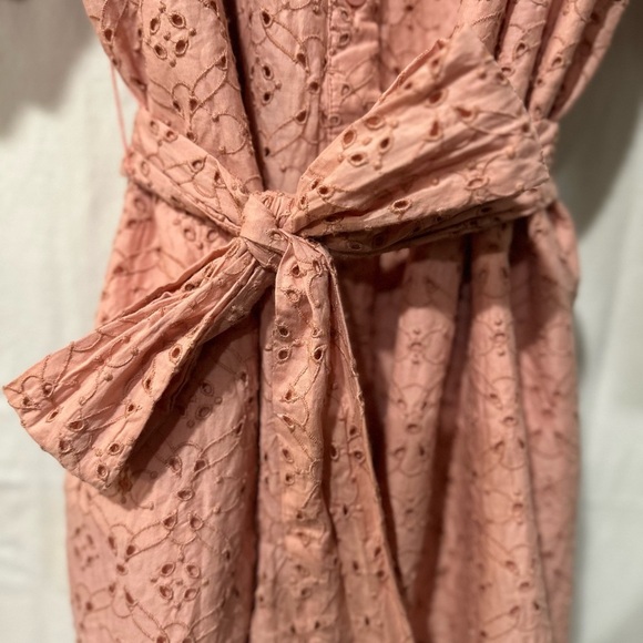 Vintage-Inspired Crown & Ivy Eyelet Dress Puff Sleeves Embroidered Tie Waist XL - Picture 5 of 16